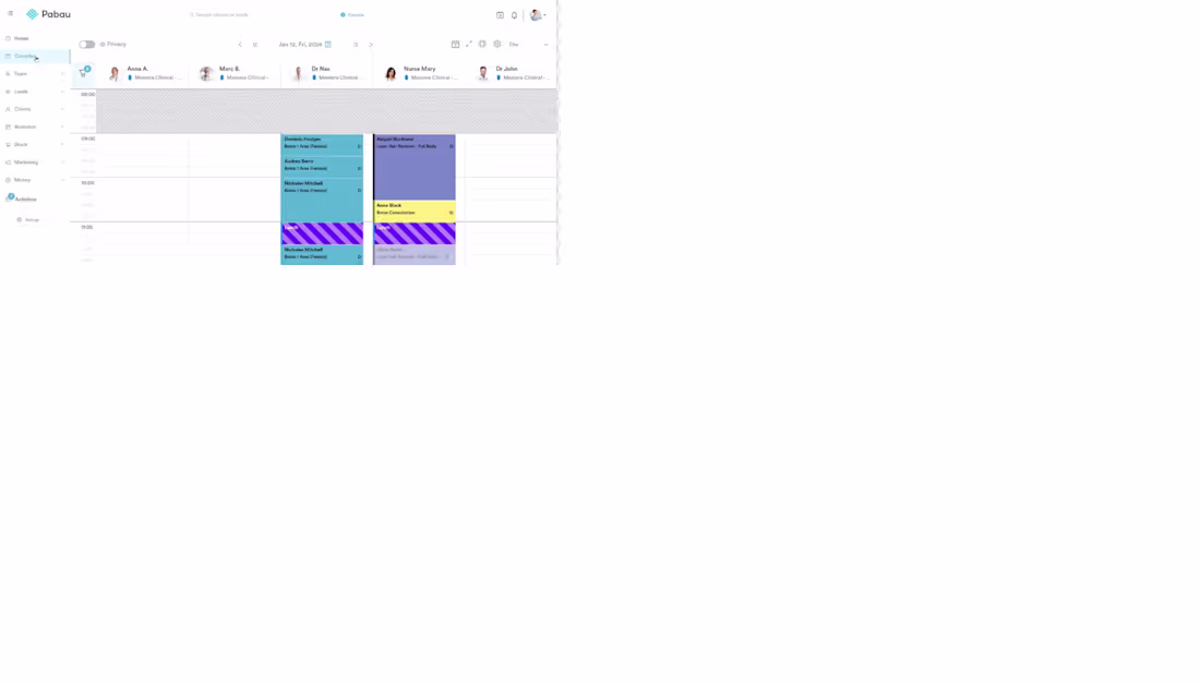 Cover image for Pabau Clinic – SaaS Platform Dashboard Description: A global...