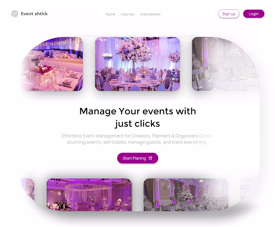 Cover image for https://eventshtick.framer.website/page-3 View Site