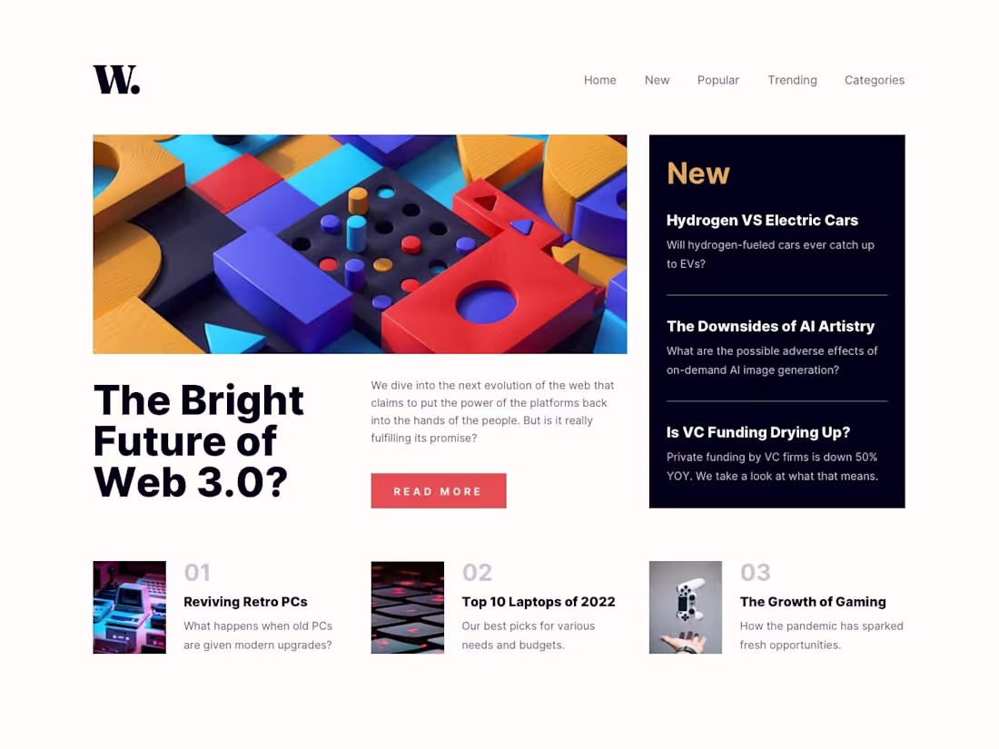 Cover image for Static News Homepage