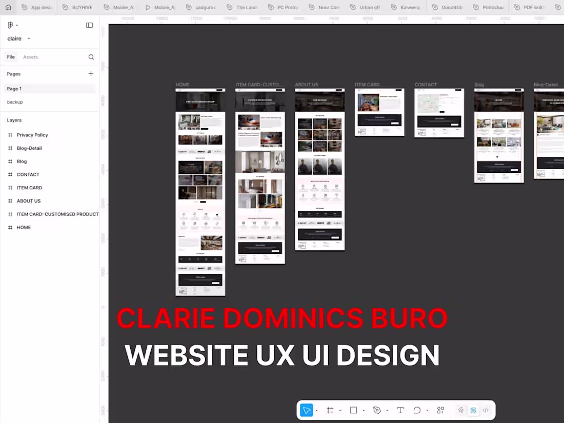 Cover image for Claire Dominics Buro | Website UI / UX Design
