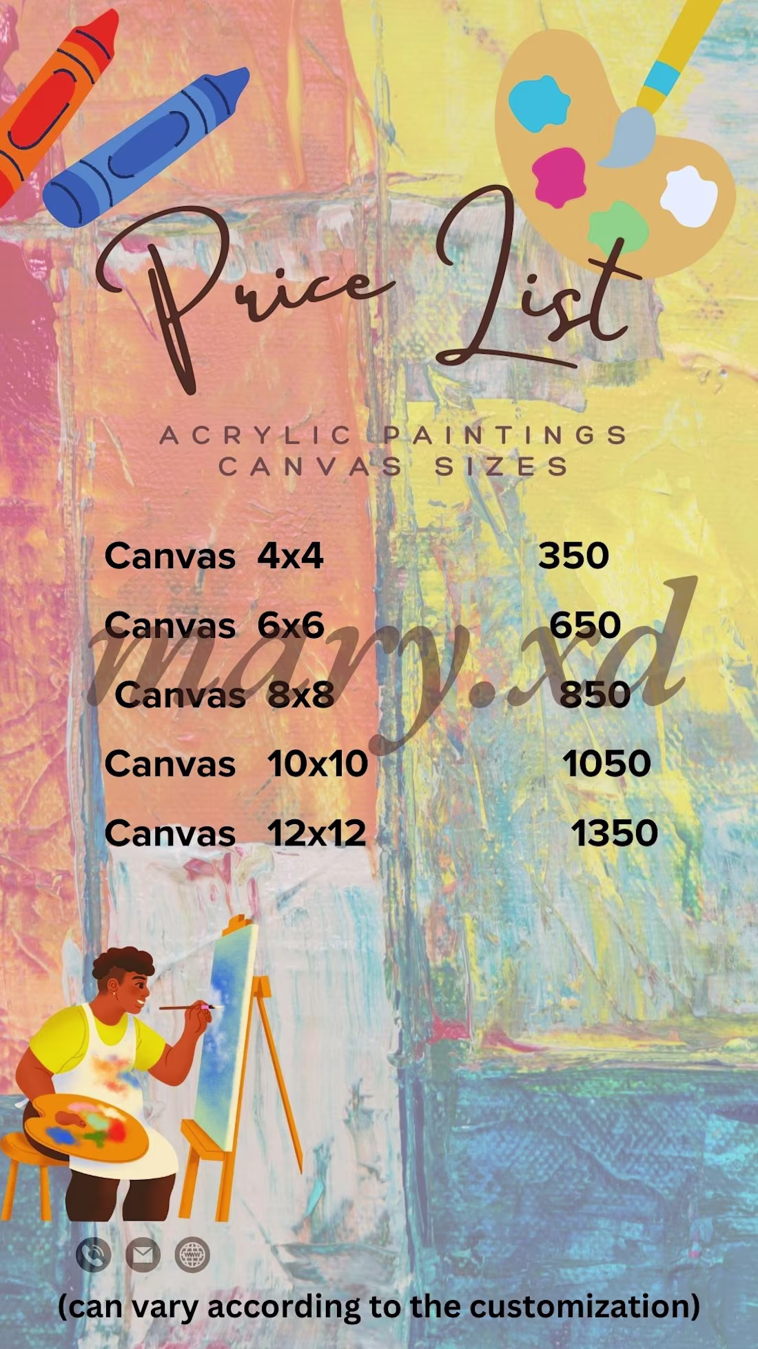 Cover image for price list flyer for a painting business, design on canva. w...