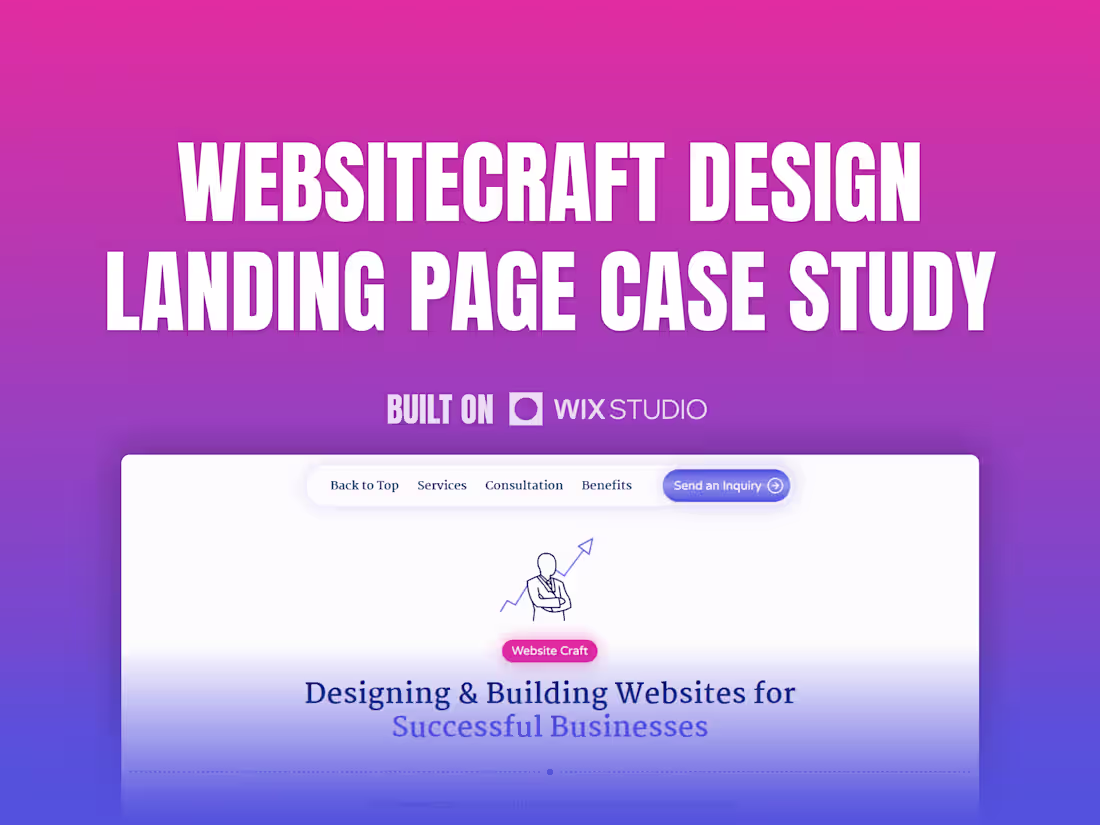 Cover image for Websitecraft Design | Landing Page in Wix Studio