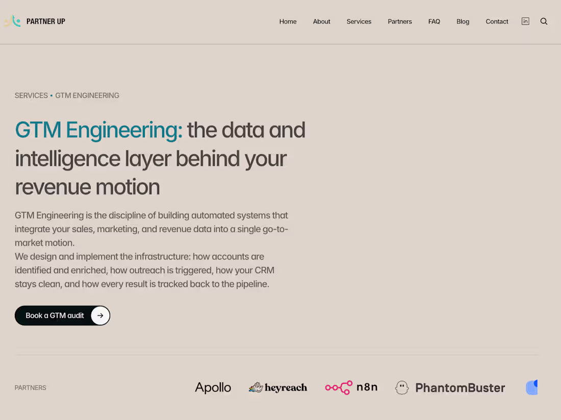 Cover image for PartnerUp Website Revamp & Framer Development