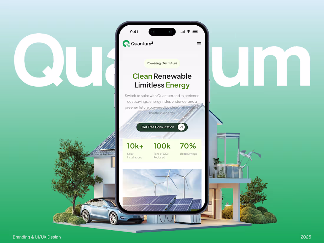 Cover image for Quantum Power | SolarTech UI/UX & Branding Case Study