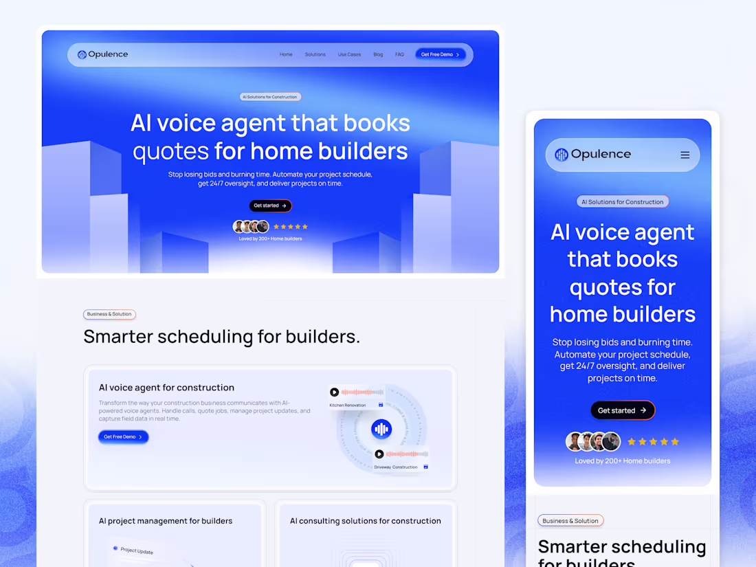 Cover image for Website Design & Positioning for AI Construction Startup