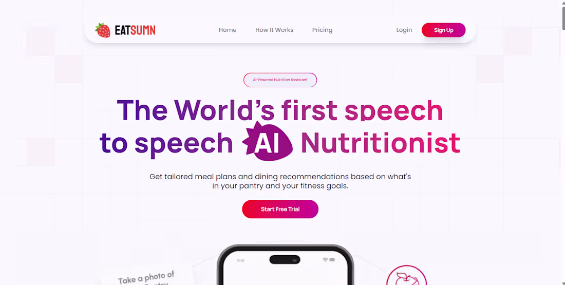 Cover image for Developed an AI-based nutritionist that