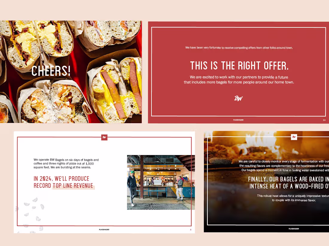 Cover image for Pitch Deck    :    BW Bagels
