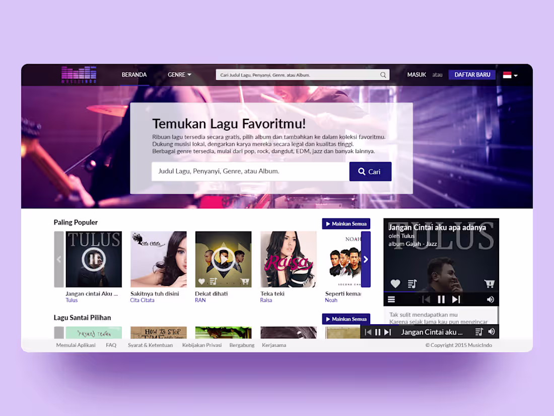 Cover image for 2015 - Music Streaming Service