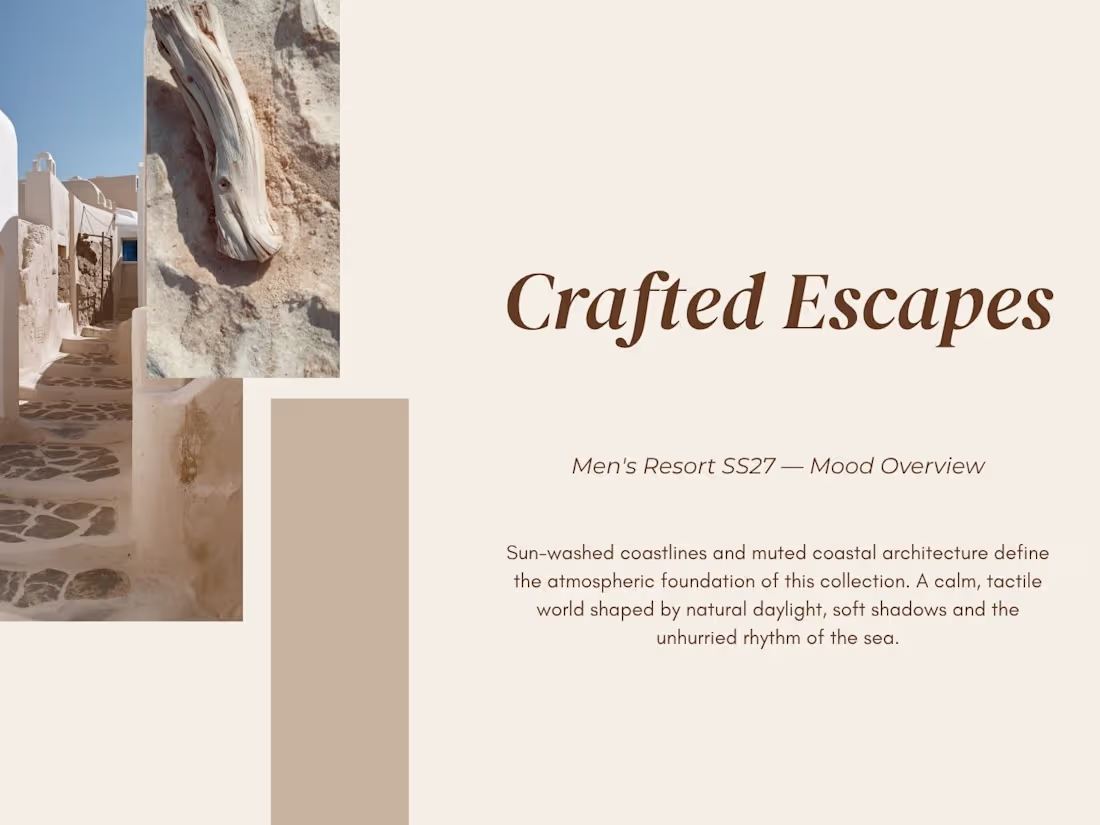 Cover image for CRAFTED ESCAPES — Men’s Resort