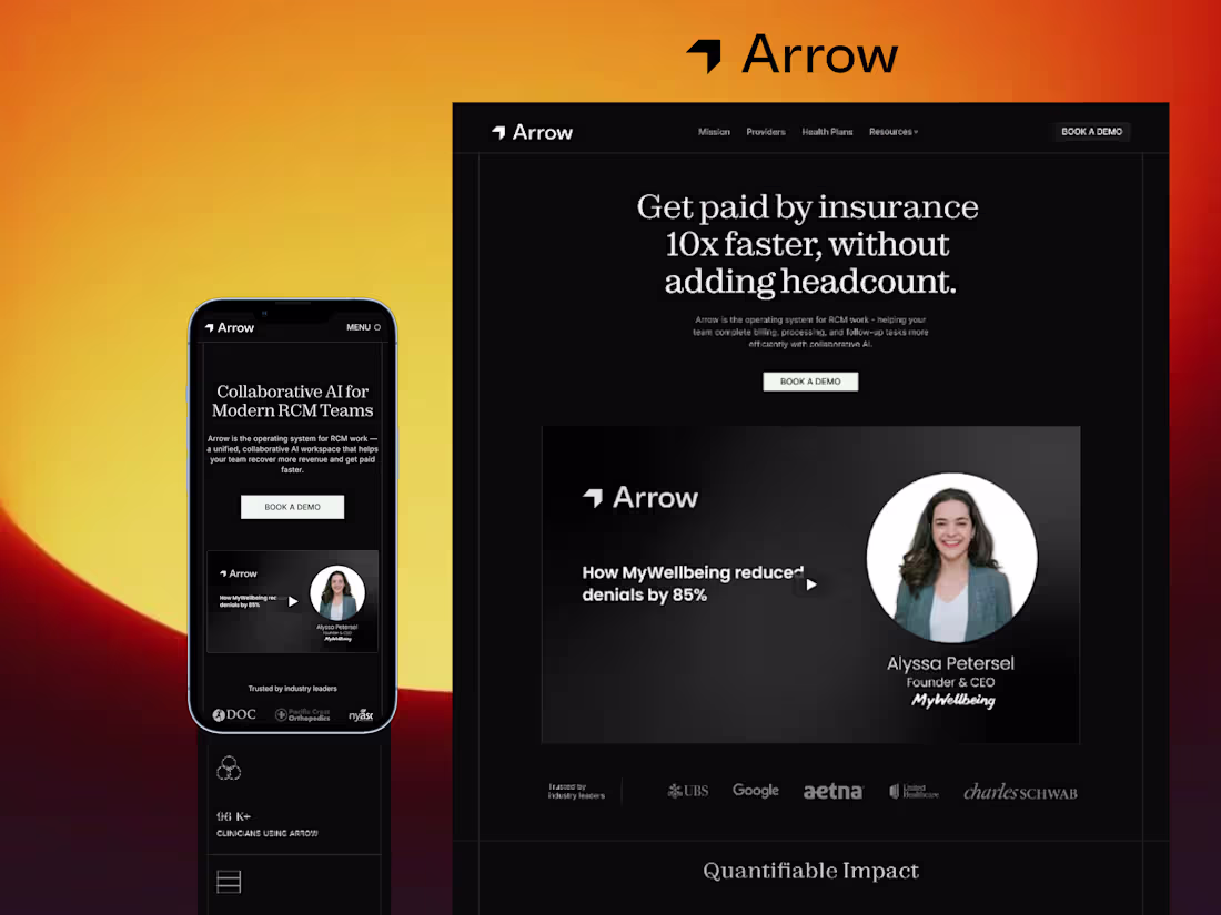 Cover image for Arrow AI Website Design and Framer Development