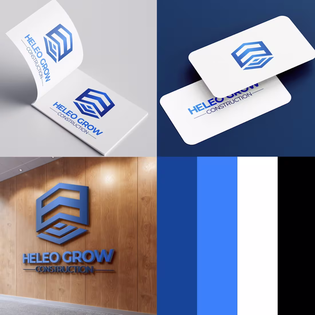 Cover image for HELEO GROW CONSTRUCTION BRAND IDENTITY AND LOGO DESIGN PROJECT