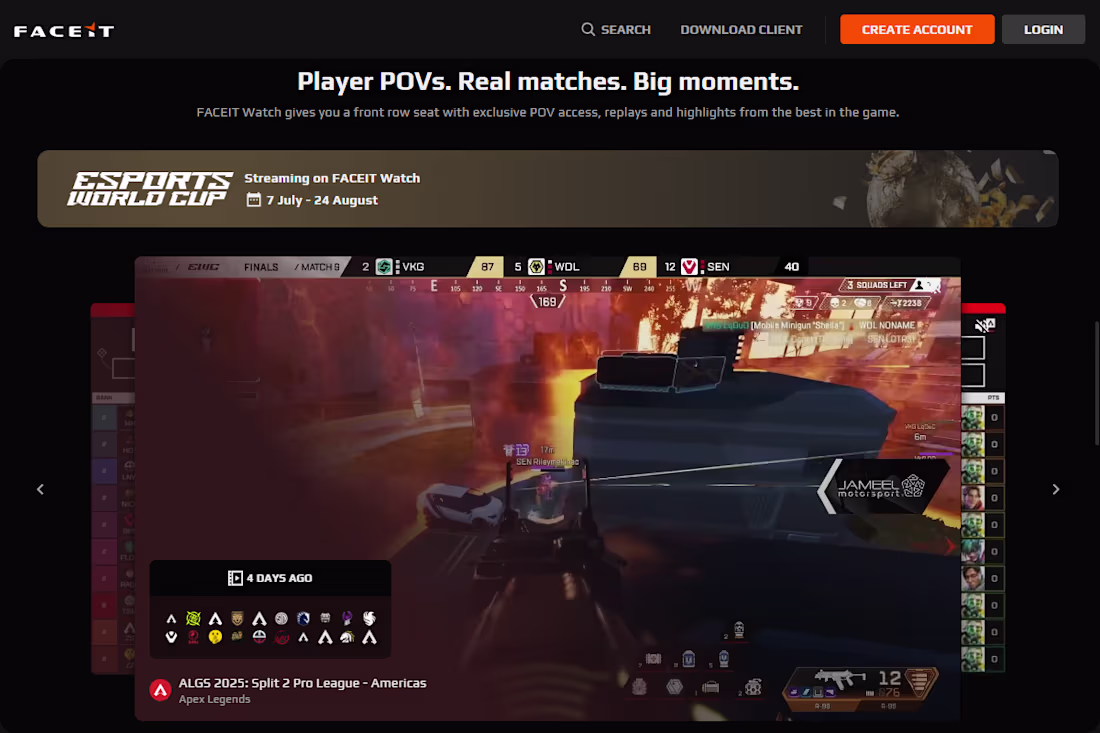 Cover image for FACEIT | Next.js | TypeScript | Tailwind CSS