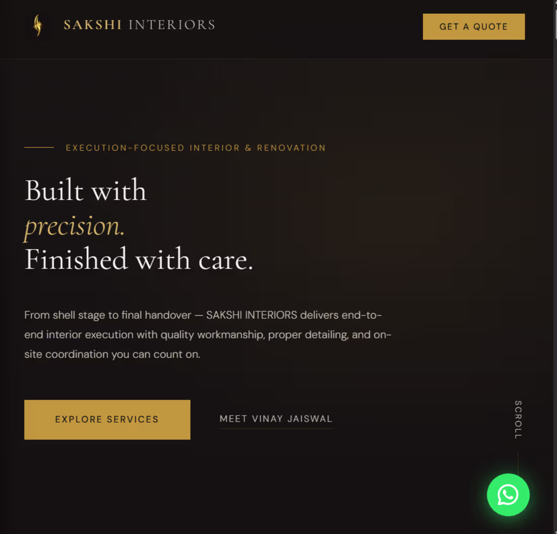 Cover image for Freelance Web Developer — Sakshi