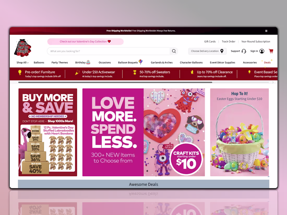 Cover image for Pure Party Magic Shopify Redesign