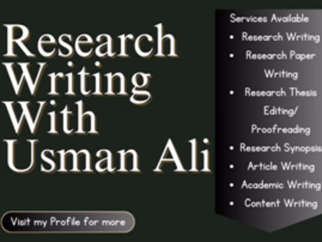 Cover image for Article and Research Writing Services with Experienced Writer