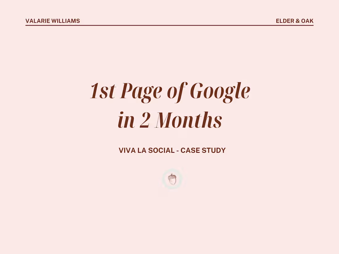 Cover image for 1st Page Google Ranking in 2 Months