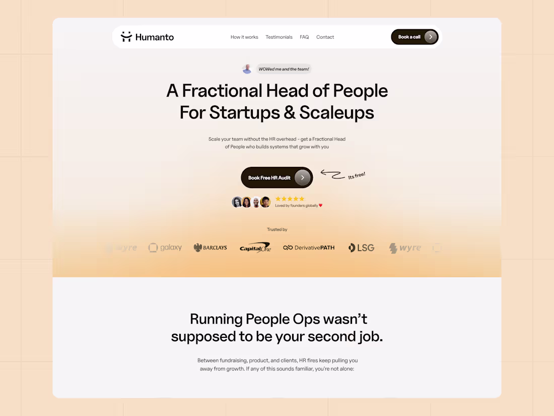 Cover image for Humanto  Framer design & development