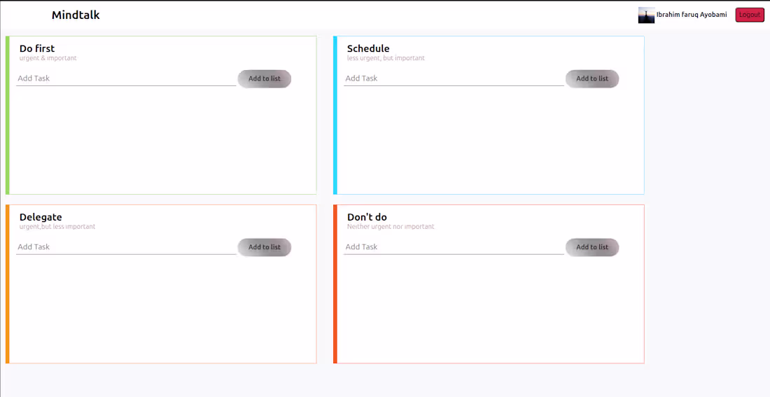 Cover image for Todo List
A task management application