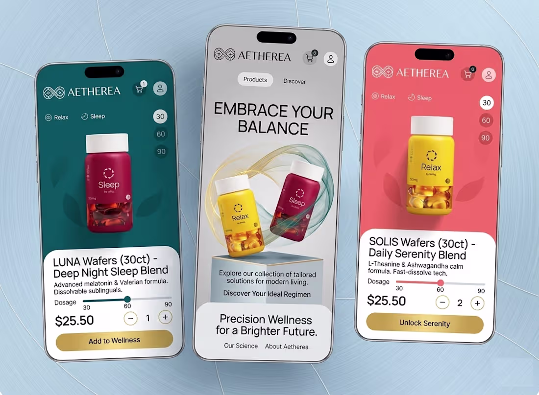 Cover image for Aetherea Wellness & Supplement E-commerce