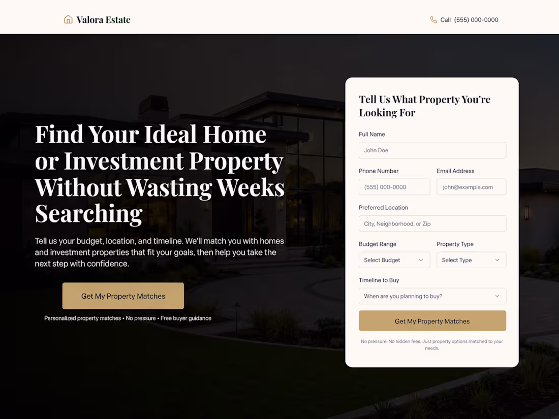 Cover image for Designed a premium real estate