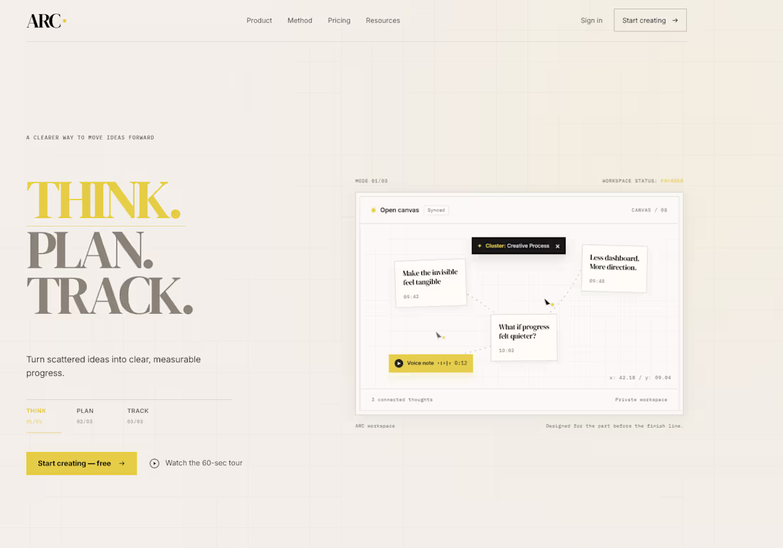 Cover image for ARC — Think, Plan, Track: Editorial Productivity Experience