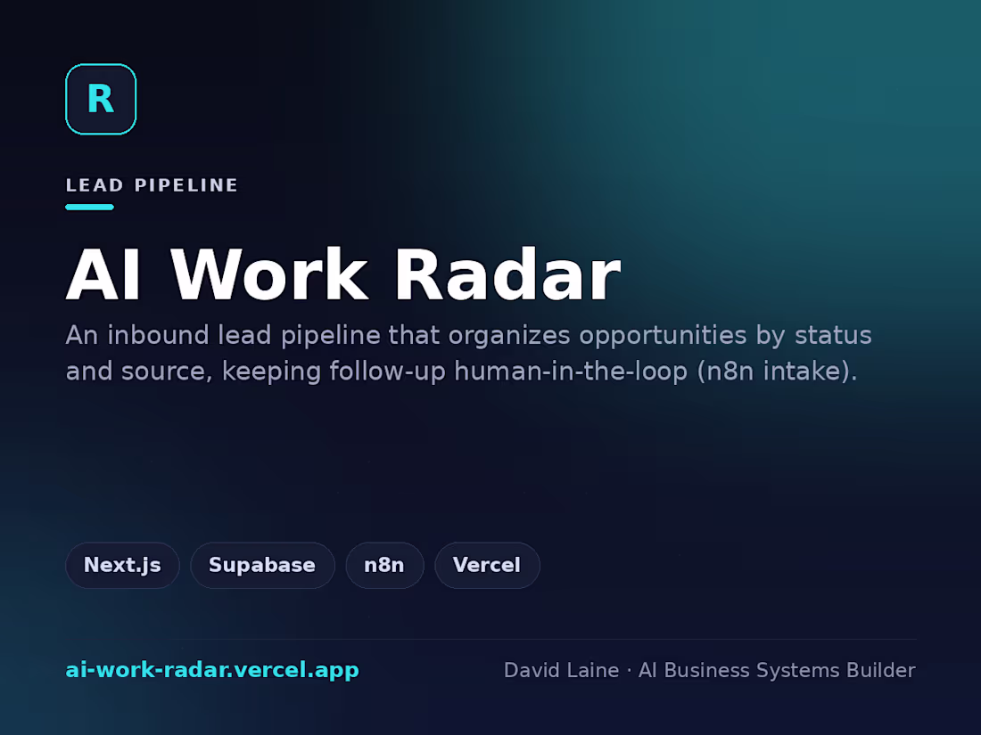 Cover image for AI Work Radar — an