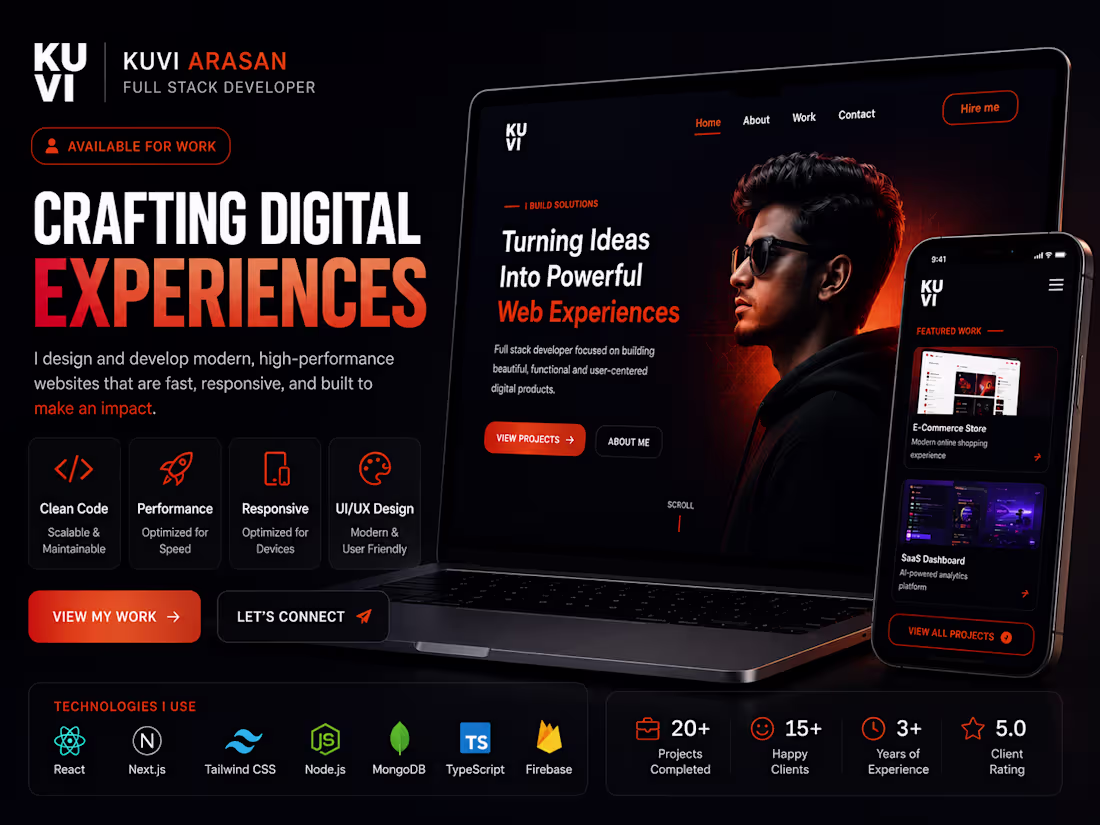 Cover image for Developer Portfolio Experience
A high-end personal