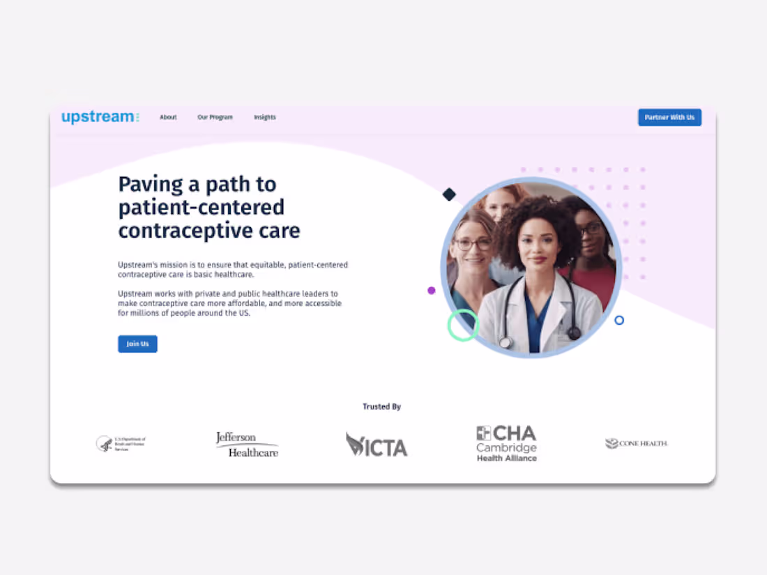 Cover image for Upstream (Marketing Site for B2B2C)