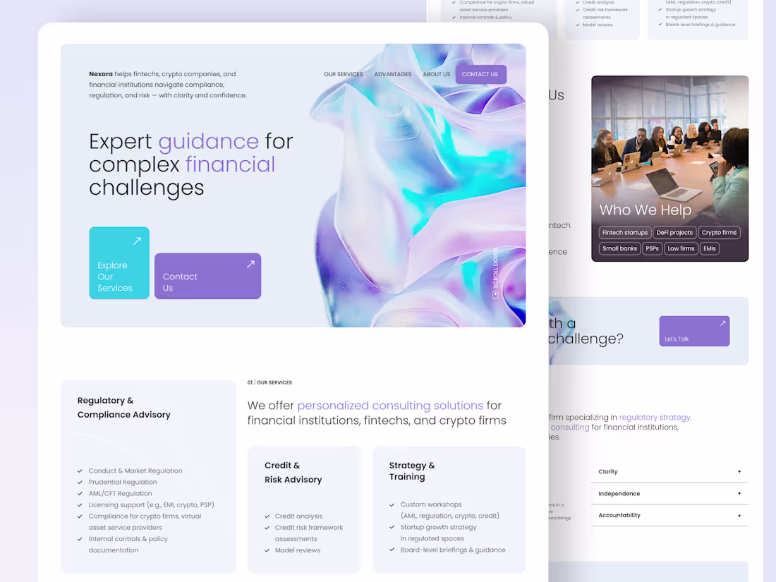 Cover image for Nexora Landing Page Design