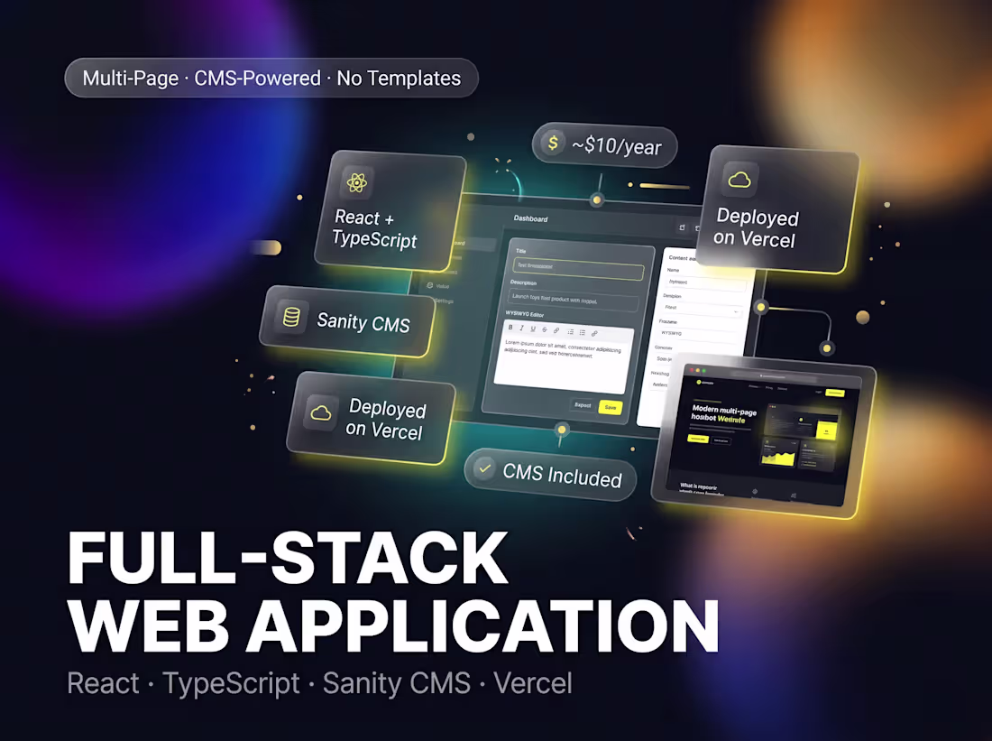 Cover image for Full-Stack Development Web Application with CMS