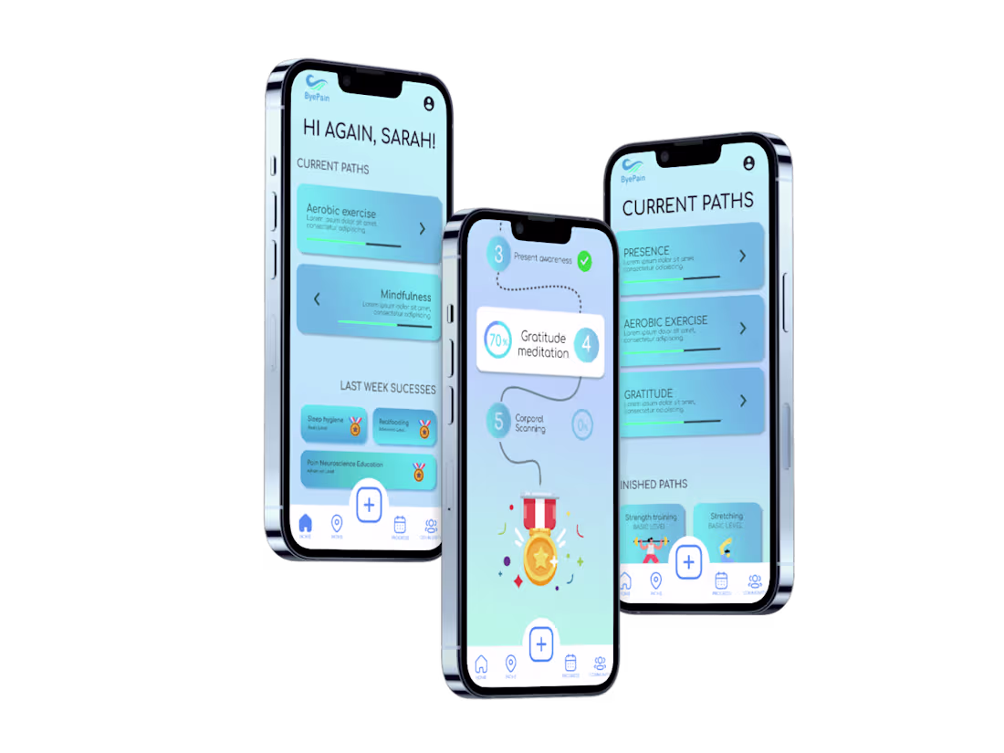 Cover image for ByePain, UX for Chronic Pain sufferers