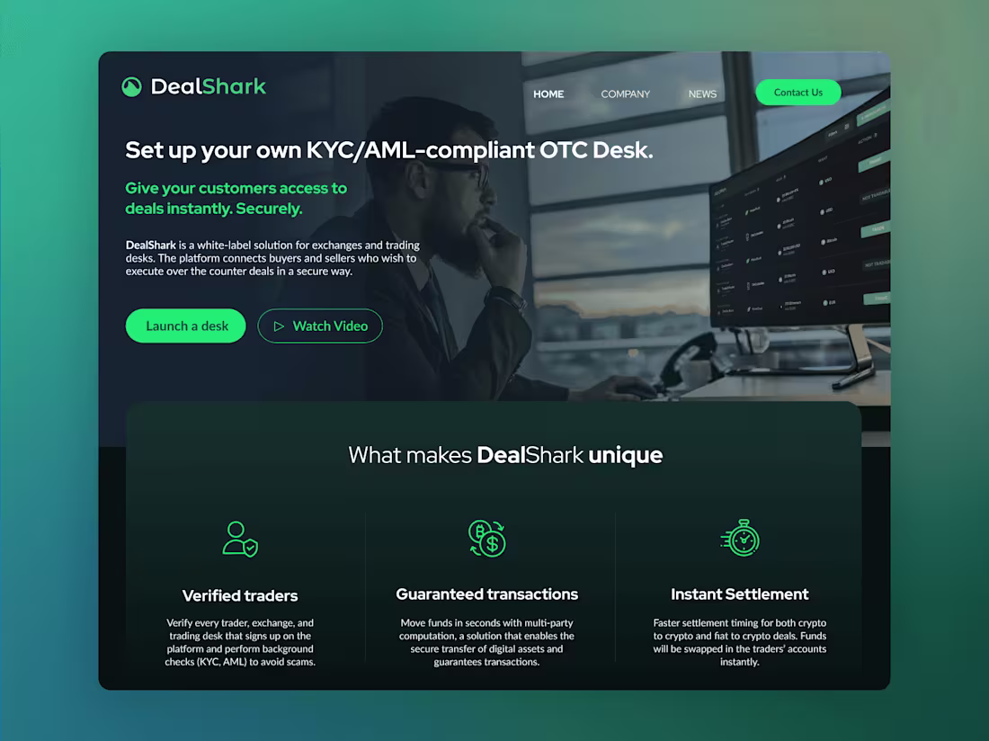 Cover image for UI/UX Design and Branding for DealShark's Trading Platform