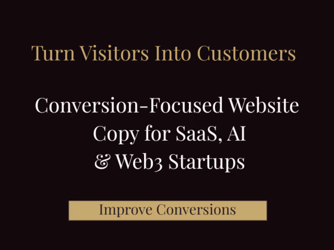 Cover image for Website Copywriting for SaaS, AI & B2B Startups