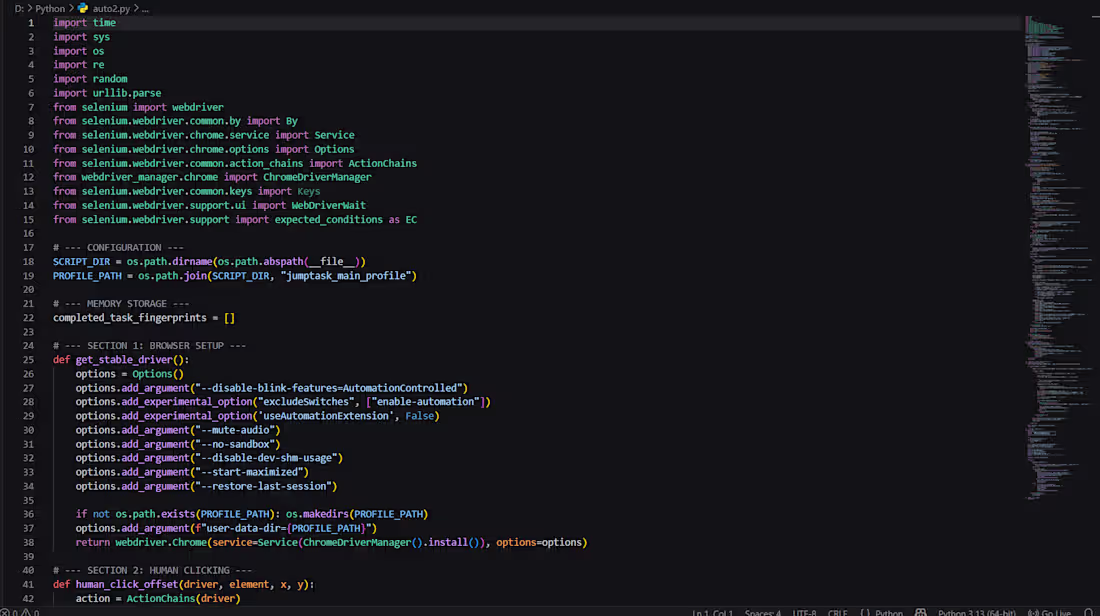 Cover image for Selenium-based browser automation with human-mimic