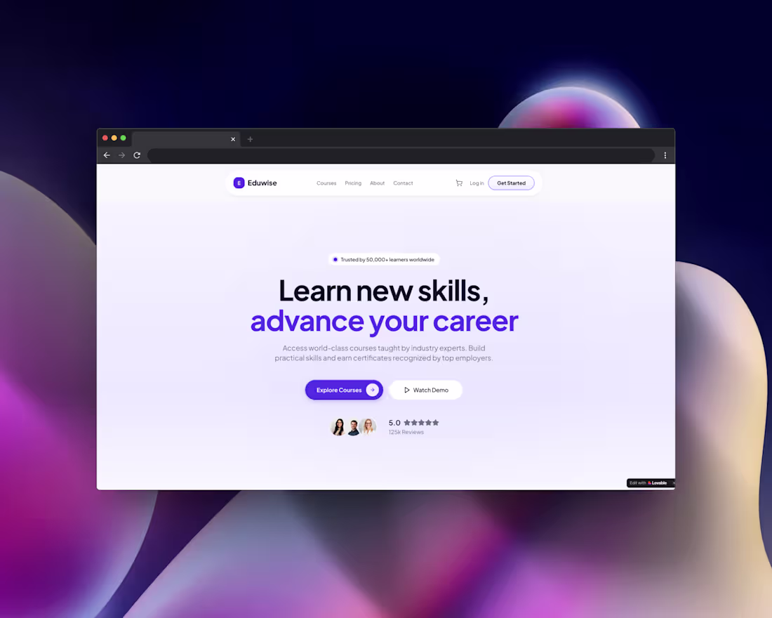 Cover image for Lovable Template for Educational Platforms