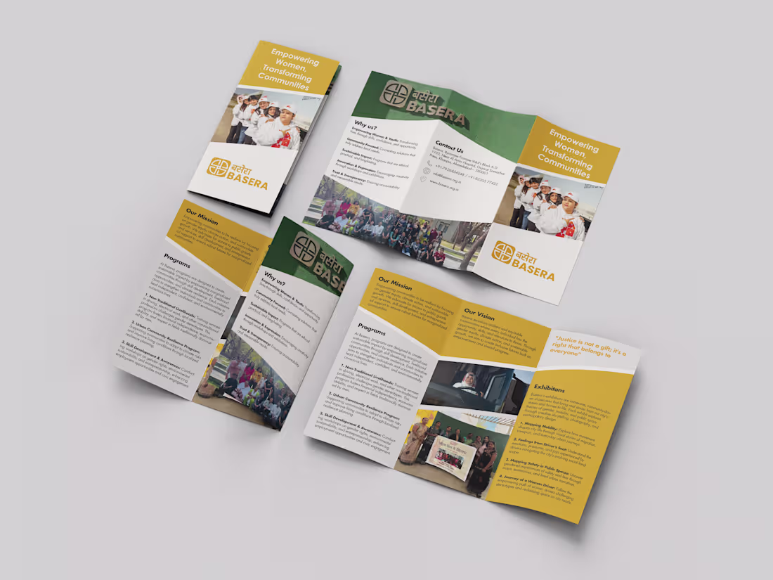 Cover image for Basera NGO- Brochure Design