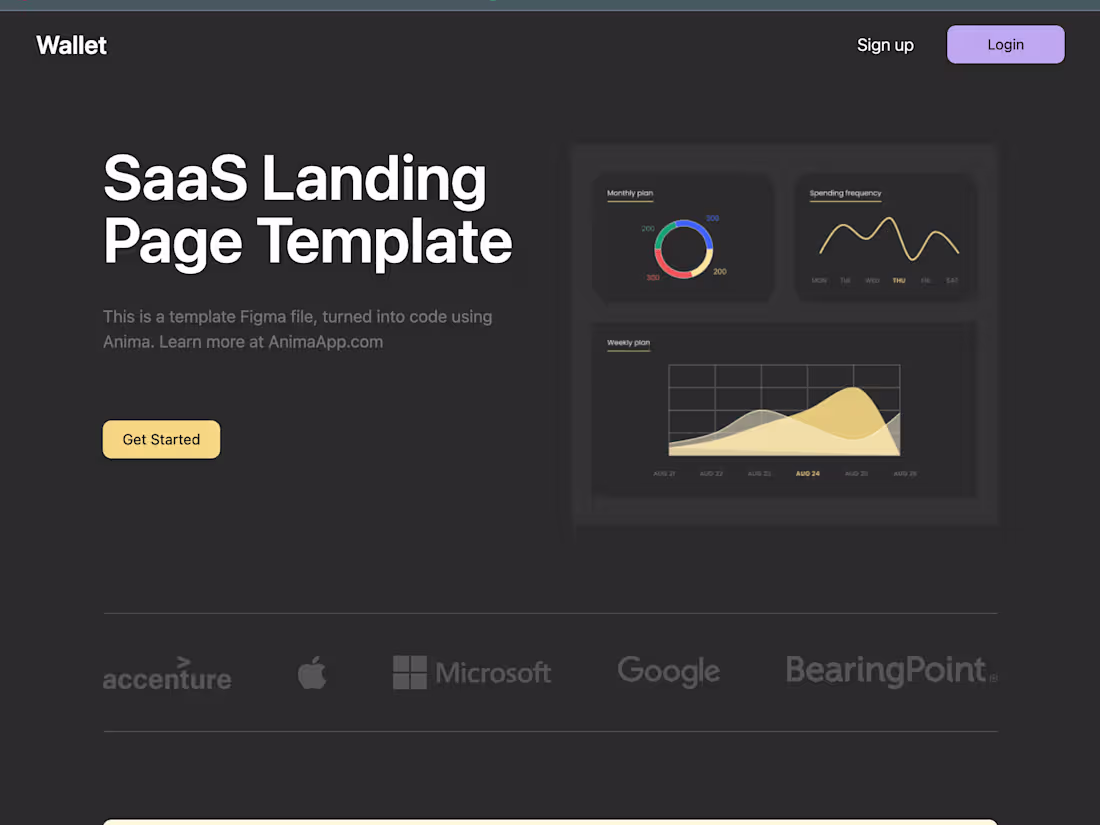 Cover image for Digital Wallet Landing Page
