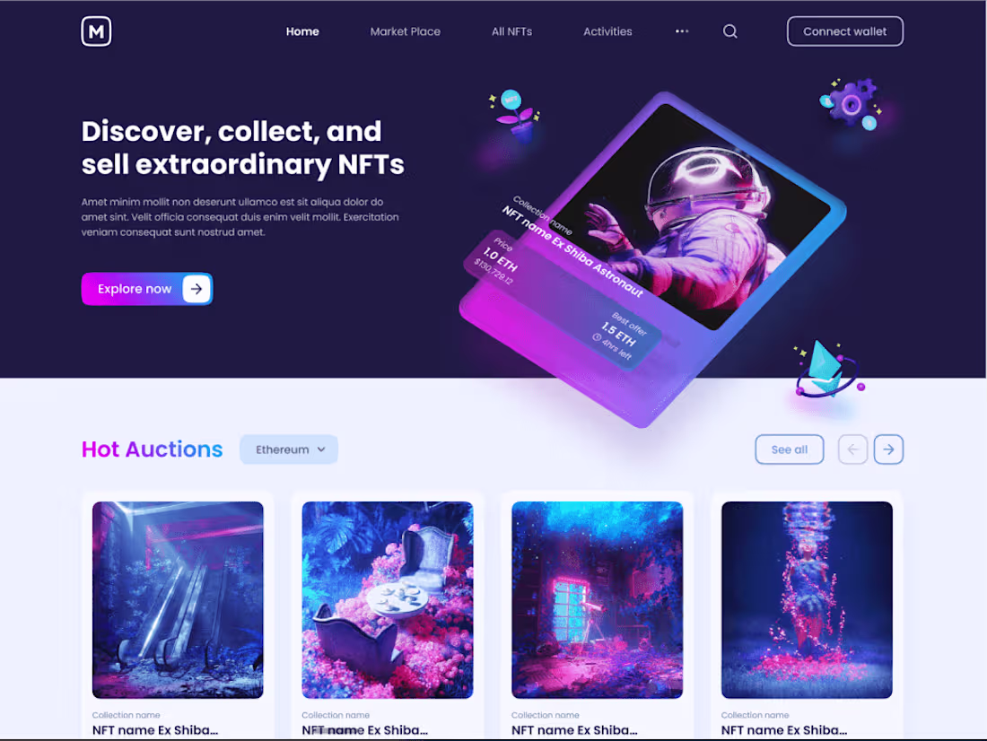 Cover image for NFT Web App Case study, with HUERISTIC Evaluation 