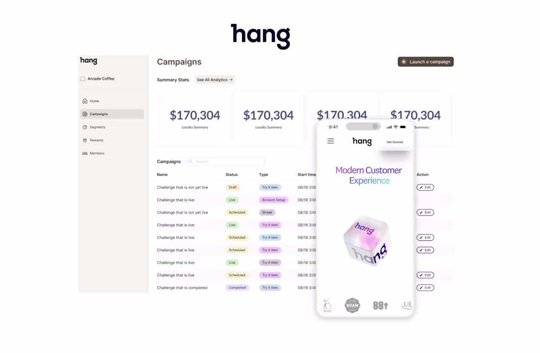 Cover image for Hang – Self-Service Campaign & Loyalty Manager