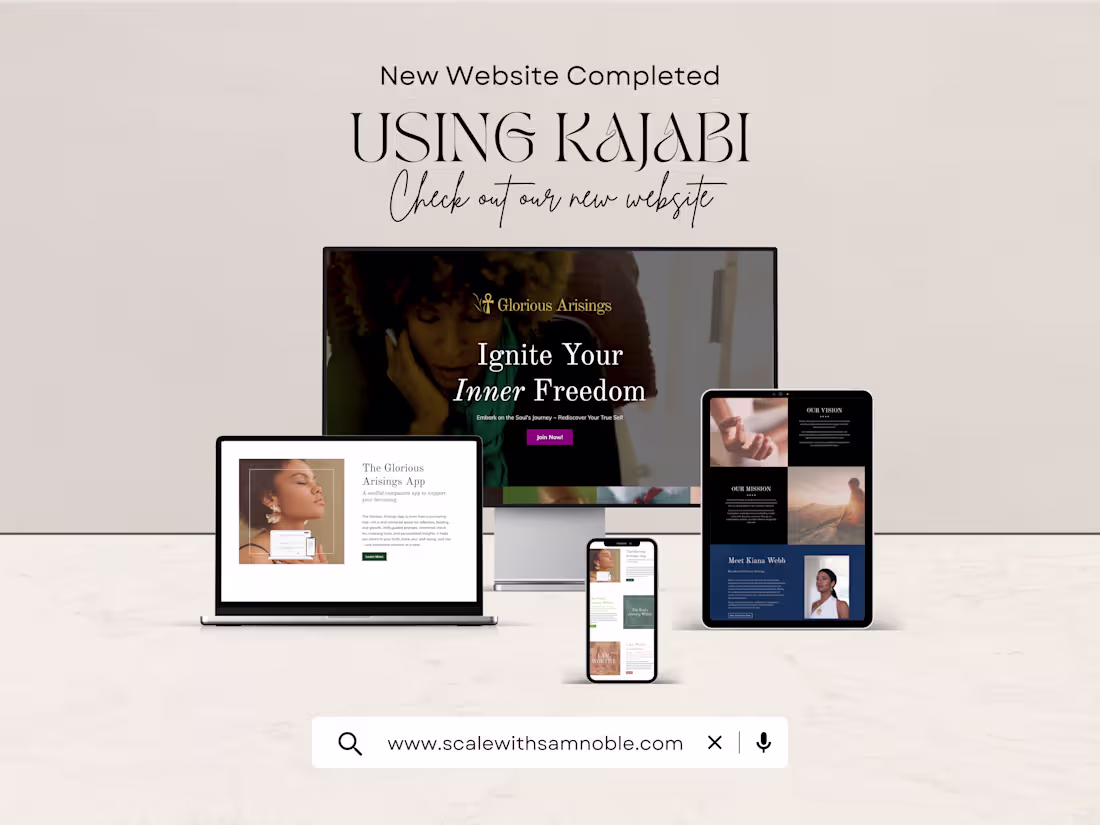 Cover image for Transformative Online Platform for Glorious Arisings with Kajabi