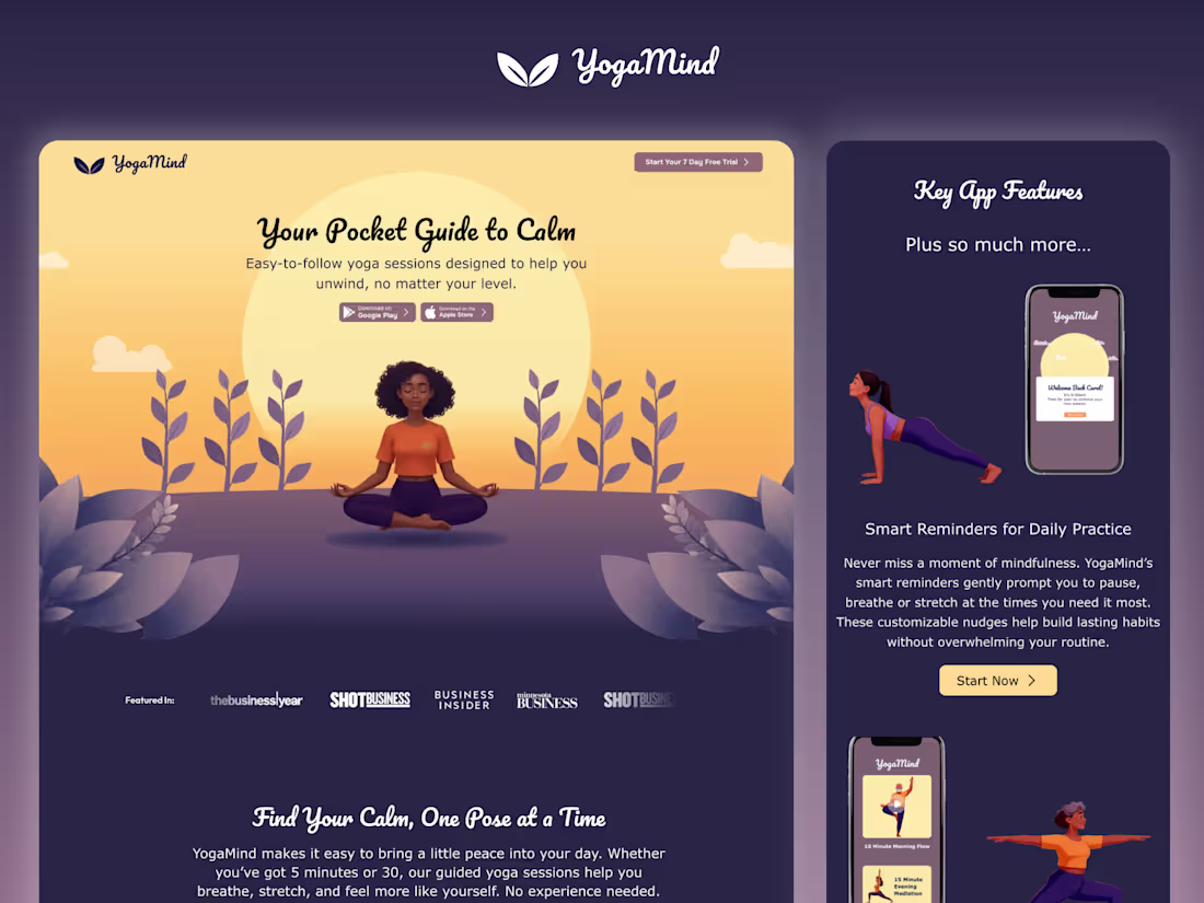 Cover image for YogaMind | Mobile App