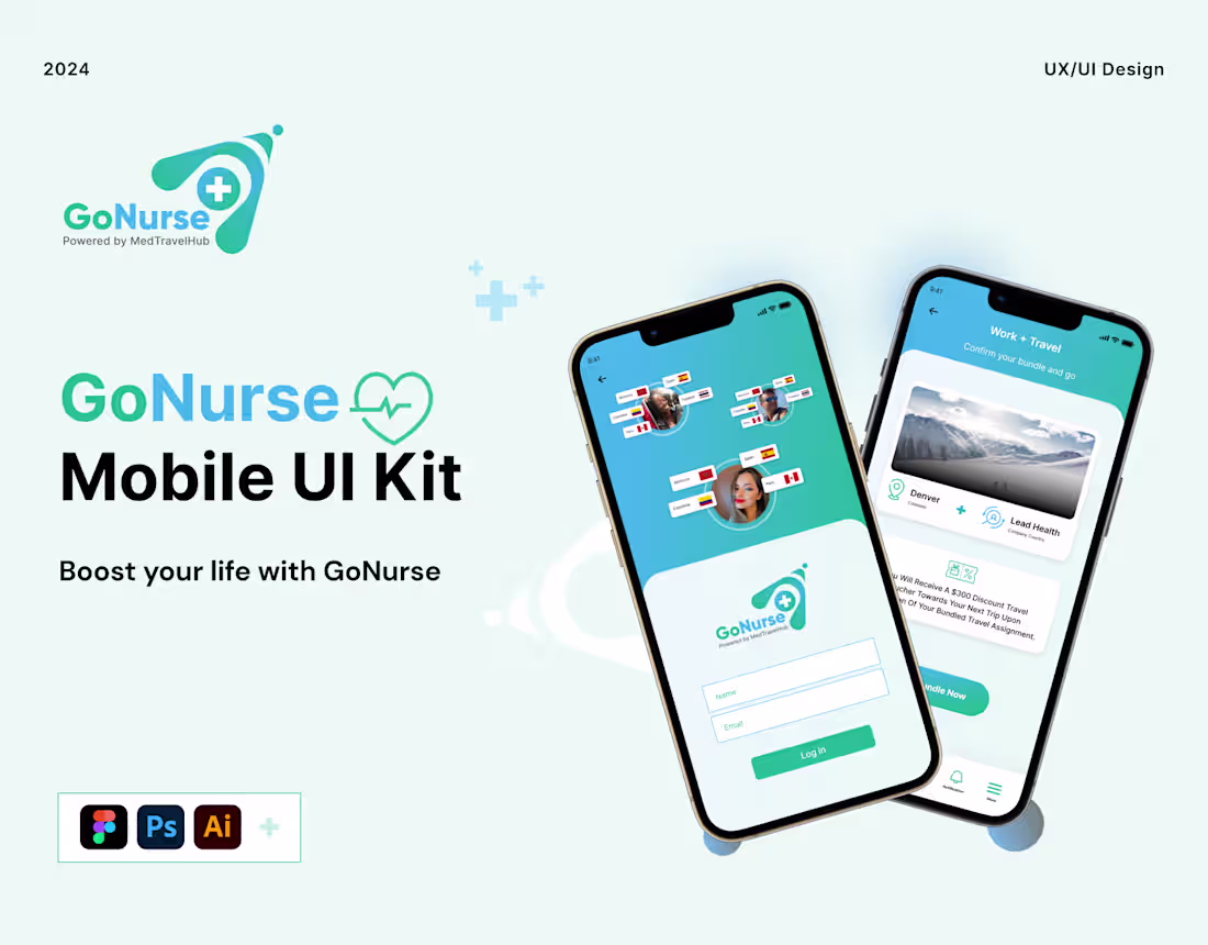 Cover image for GO NURSE | Mobile Application UI Design