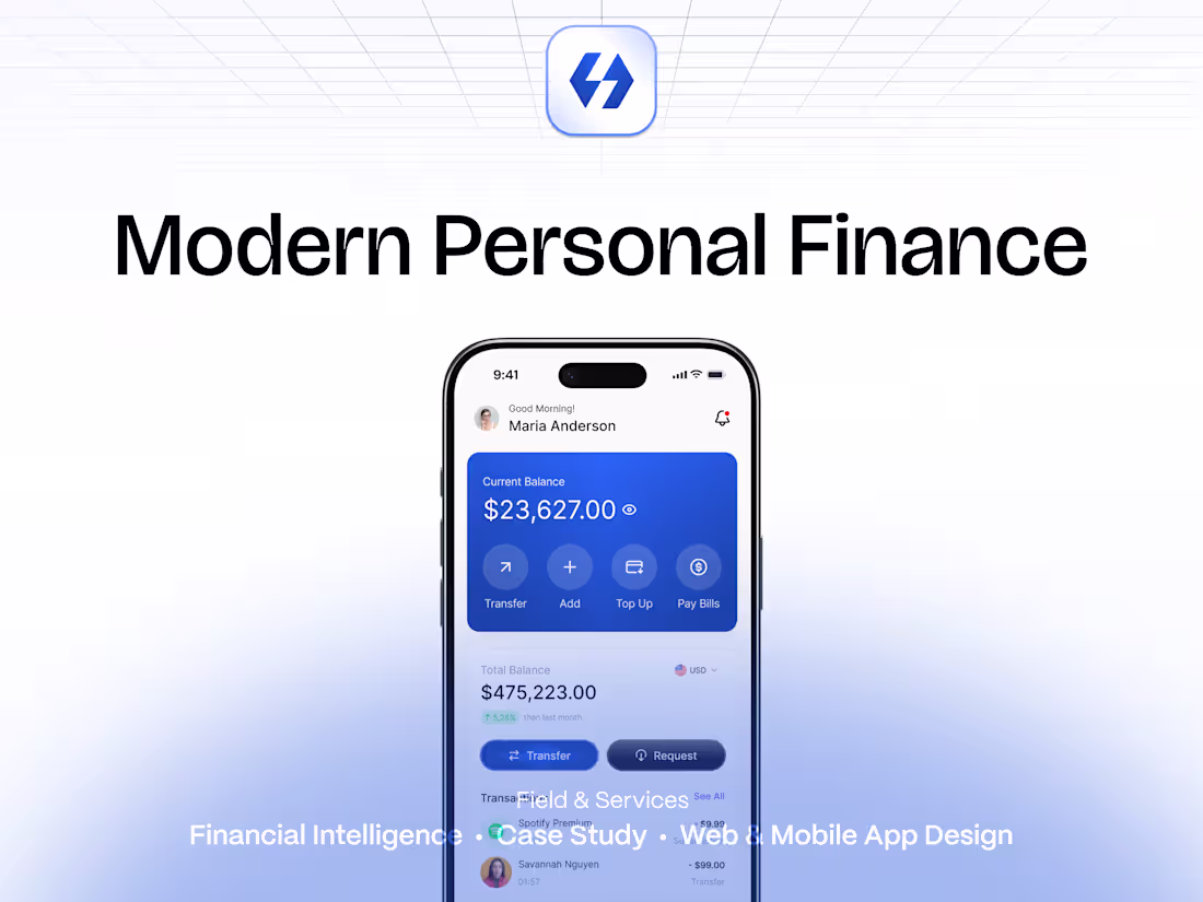 Cover image for Finanzio | Finance SaaS Website Design & Development (Framer)