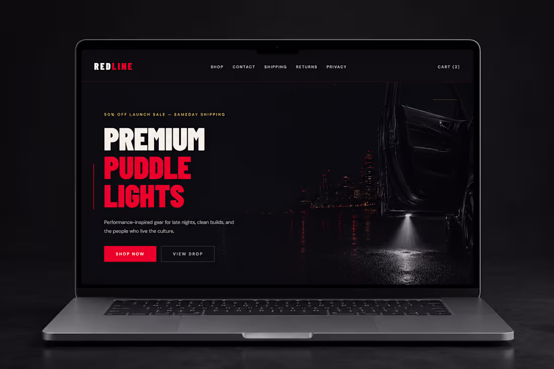 Cover image for RedLne: Hand-Coded E-Commerce Experience