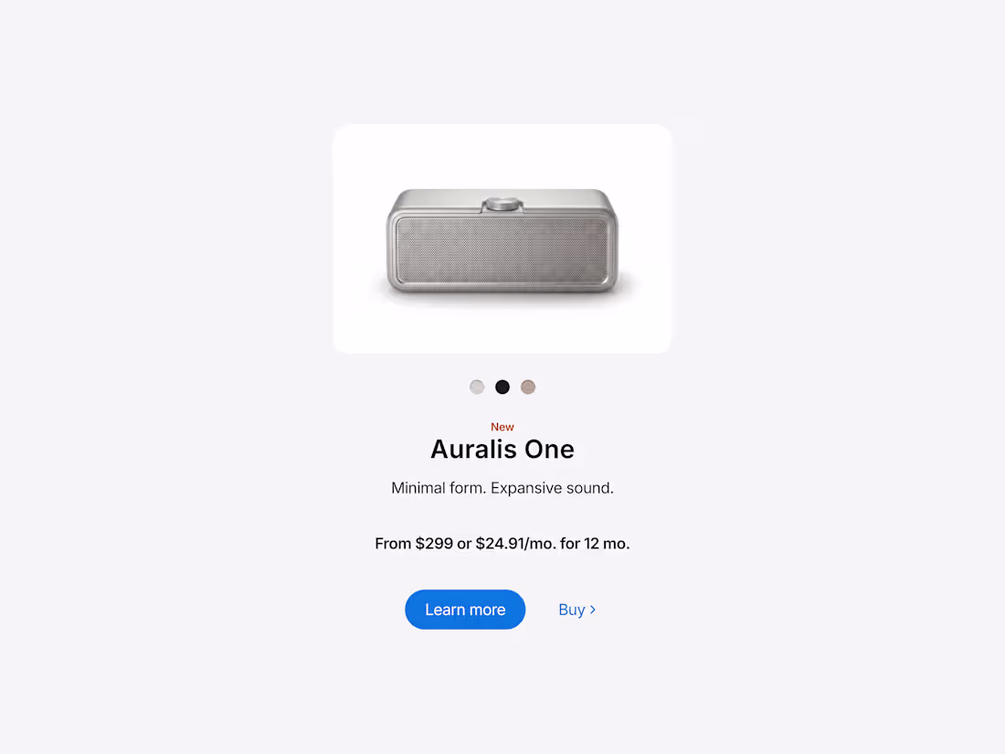 Cover image for Introducing Apple Product Card.
It is