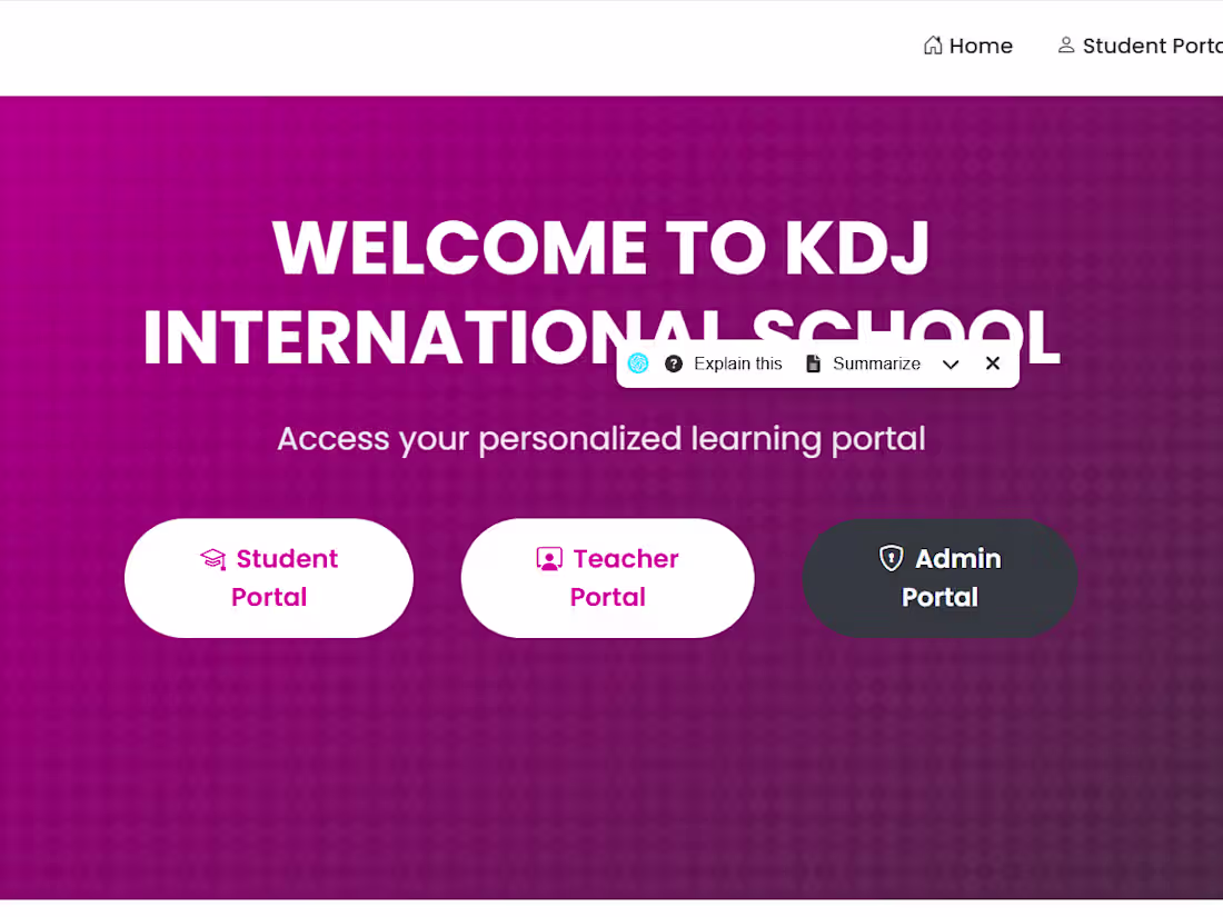 Cover image for Modern School Management System