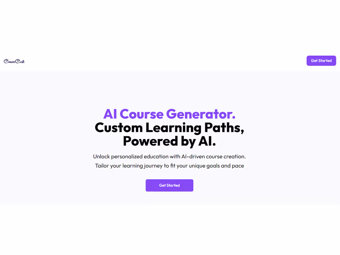 Cover image for CourseCraft: A Course Creation and Learning Platform