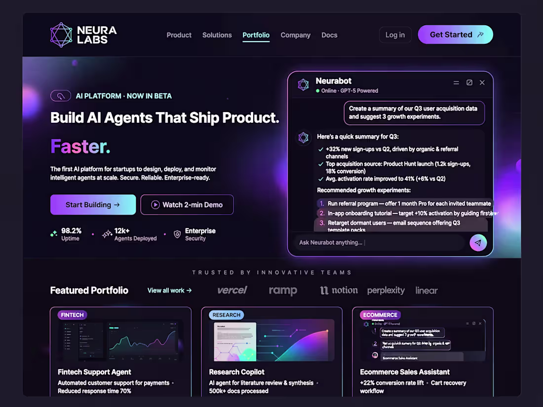 Cover image for Title: Neura Labs - AI Platform