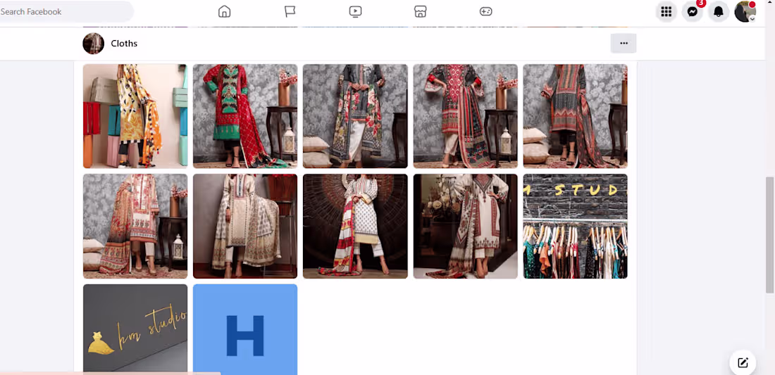 Cover image for social media management of clothing brand "cloths"