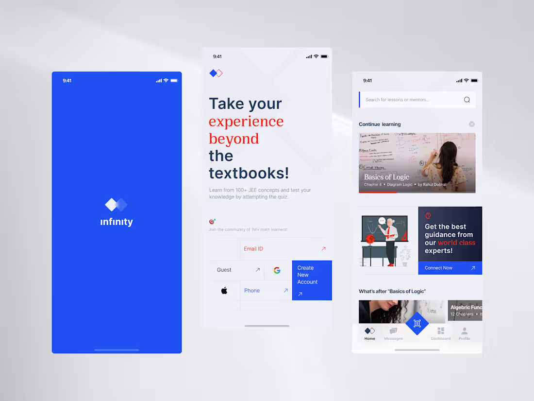 Cover image for Infinity - Learning App UI Exploration